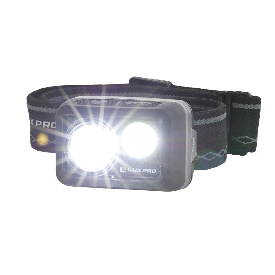 LUXPRO LP725 Compact Multi-mode Headlamp with White & Green, 314 Lumen