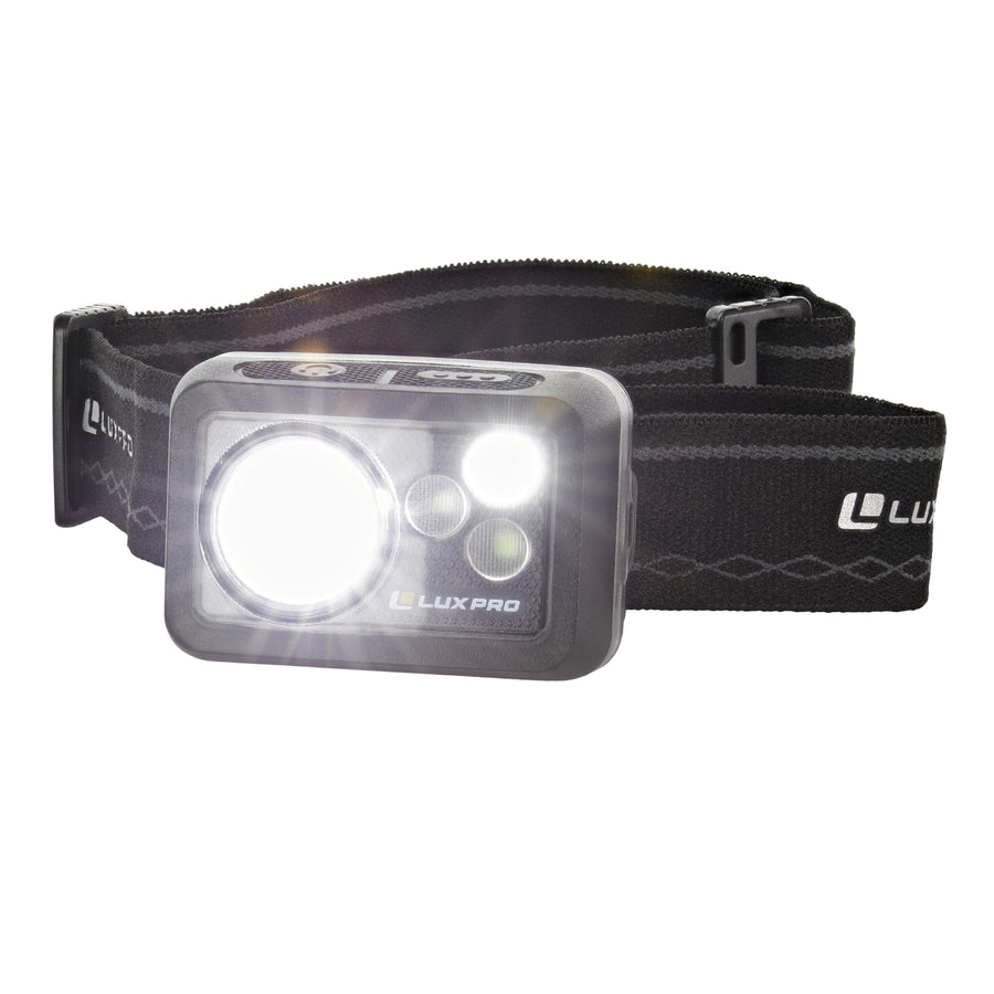 LUXPRO LP735 Compact Multi-mode Headlamp with White, Green, Red, 355 Lumen