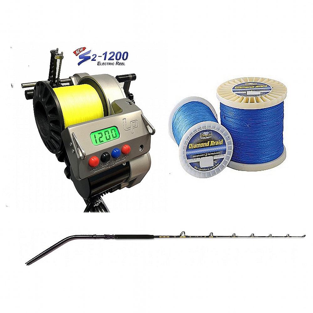 Lindgren-Pitman S2-1200 Electric Reel with Free Rod and Braid