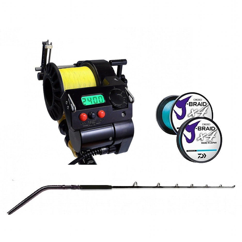 Lindgren-Pitman SV-2400 Electric With CHAOS SW 80-100 6FT SIC Blackout Rod and J-Braid Combo