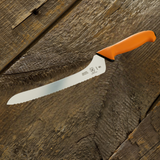 MERCER SPORT Orange Sport Handle Wavy Edge Offset Slicer 9" Knife