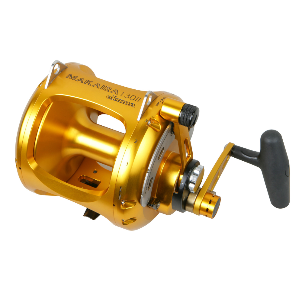 OKUMA Makaira Gold Two-Speed Lever Drag Reel