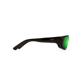 MAUI JIM MYMAUI STINGRAY Sunglasses Black Brilliant | Green Mirror