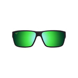 MAUI JIM MYMAUI Uila Sunglasses Black Brilliant | Green Mirror