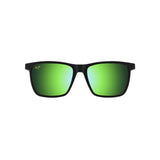 MAUI JIM MYMAUI One Way Sunglasses Black Brilliant | Green Mirror