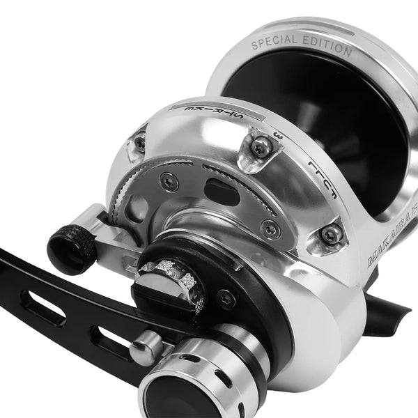 OKUMA Makaira Special Edition Silver 2-Speed Lever Drag Reel