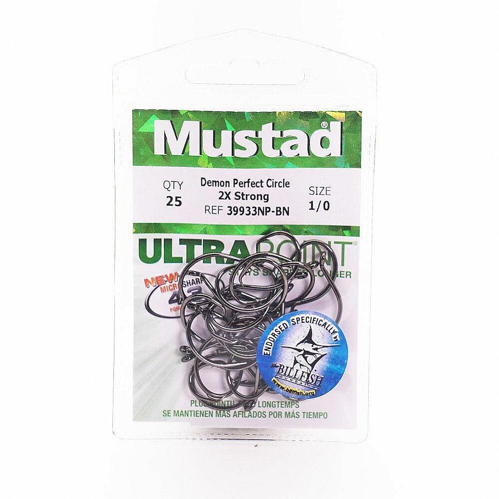 Mustad 39933NP Demon Perfect Circle In Line 2X Up Eye - Black Nickel from  MUSTAD - CHAOS Fishing