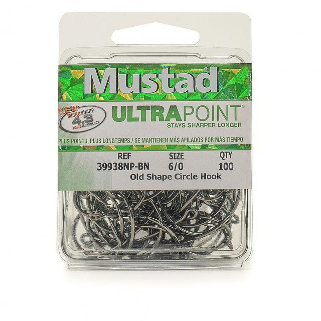 Mustad 39938NP Black Nickel Demon Inline Circle Hook 1X Fine