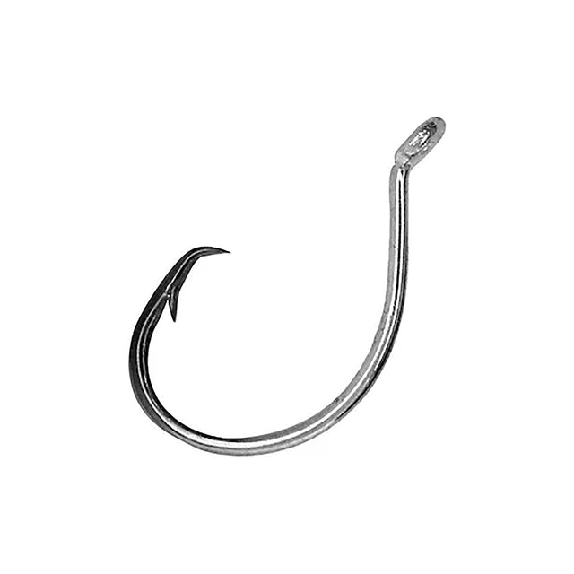 Mustad 39954NP-Black Nickel Demon Circle, Up Eye, In-Line 1X Fine