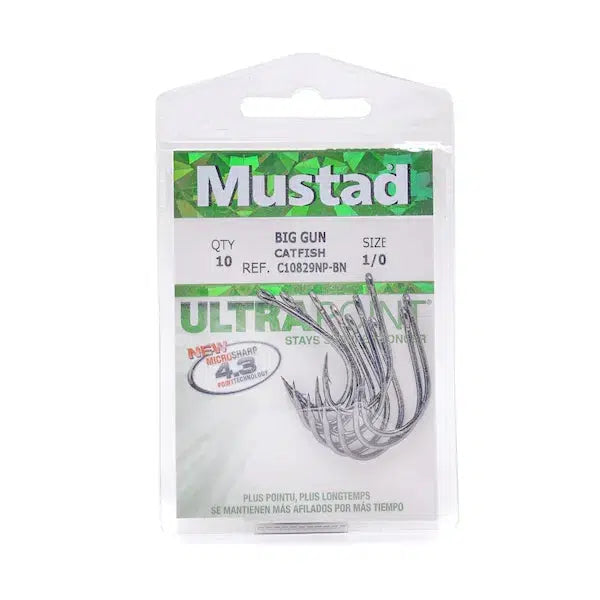 Mustad C10829NP Black Nickel Big Gun Catfish Hook