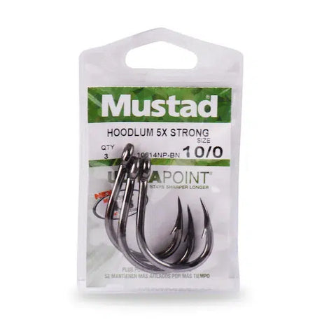 Mustad Hoodlum 5X Live Bait Hook Black Nickel - 6pk