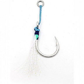 Mustad Ocean Camo Assist Rig, Blue with Flash & Ring -10881NP-DT - 3PK