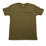 NLBN Cotton Short Sleeve - Military Green - NLBN Grey Snook Stamp