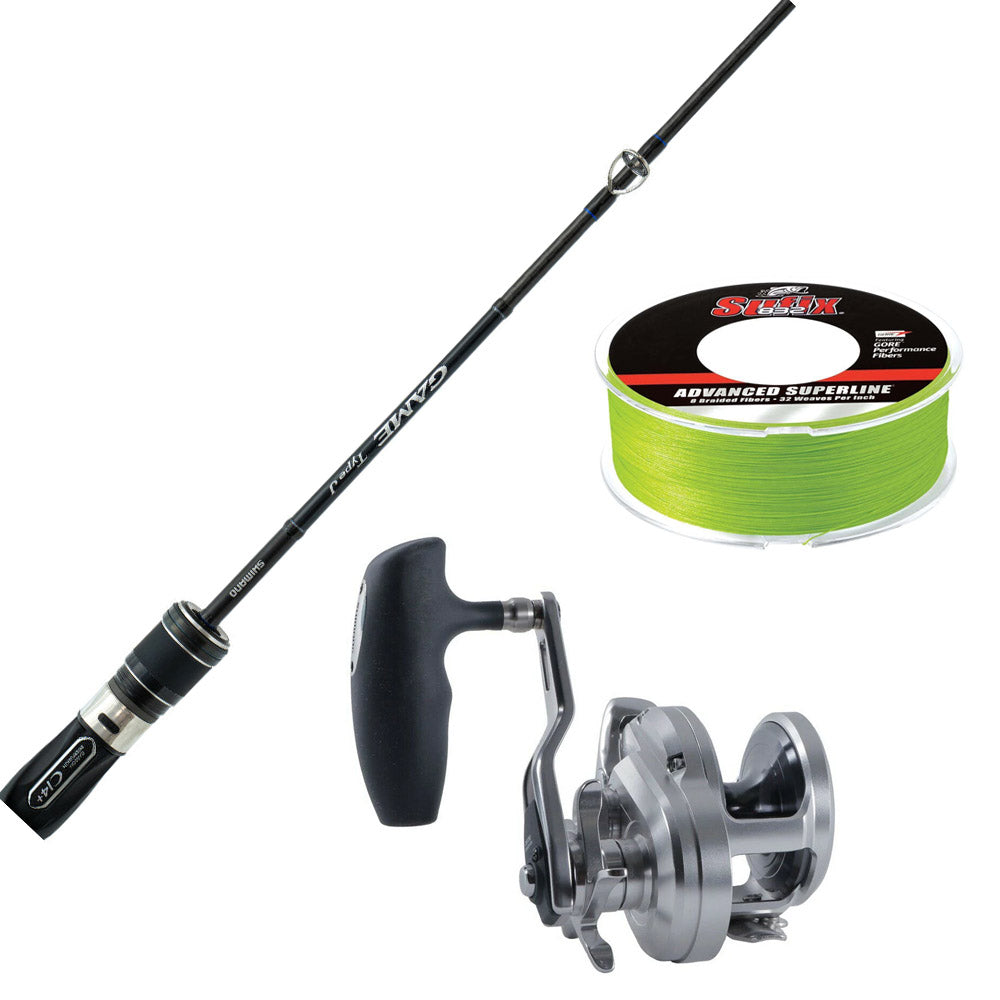 Shimano Game Type Slow J H 6FT6IN with SHIMANO Ocea Jigger 4000HG and FREE SUFIX 832 BRAID 600 Yds Combo