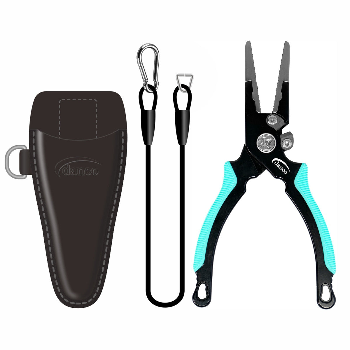 DANCO Pro Series 6.5" Aluminum Pliers with Black Sheath & Lanyard