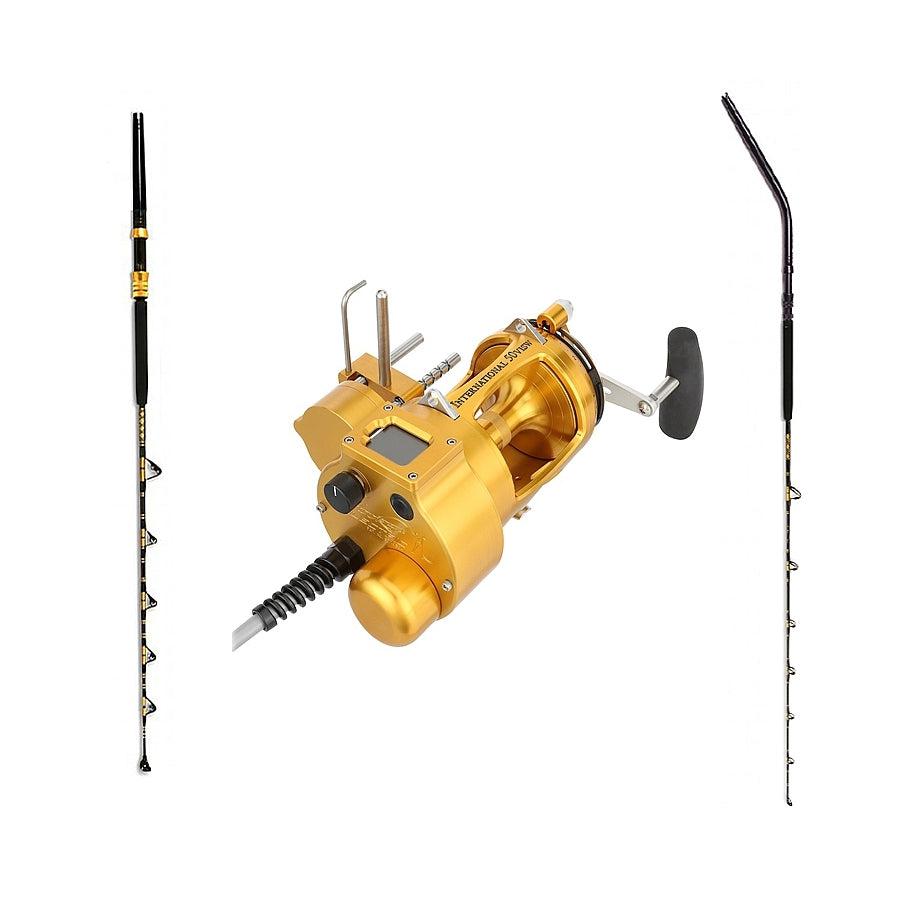PENN International VI Hooker Electric 50 VISW Autostop Gold with Braid and CHAOS Rodzilla 6-130, SW80 or SW50