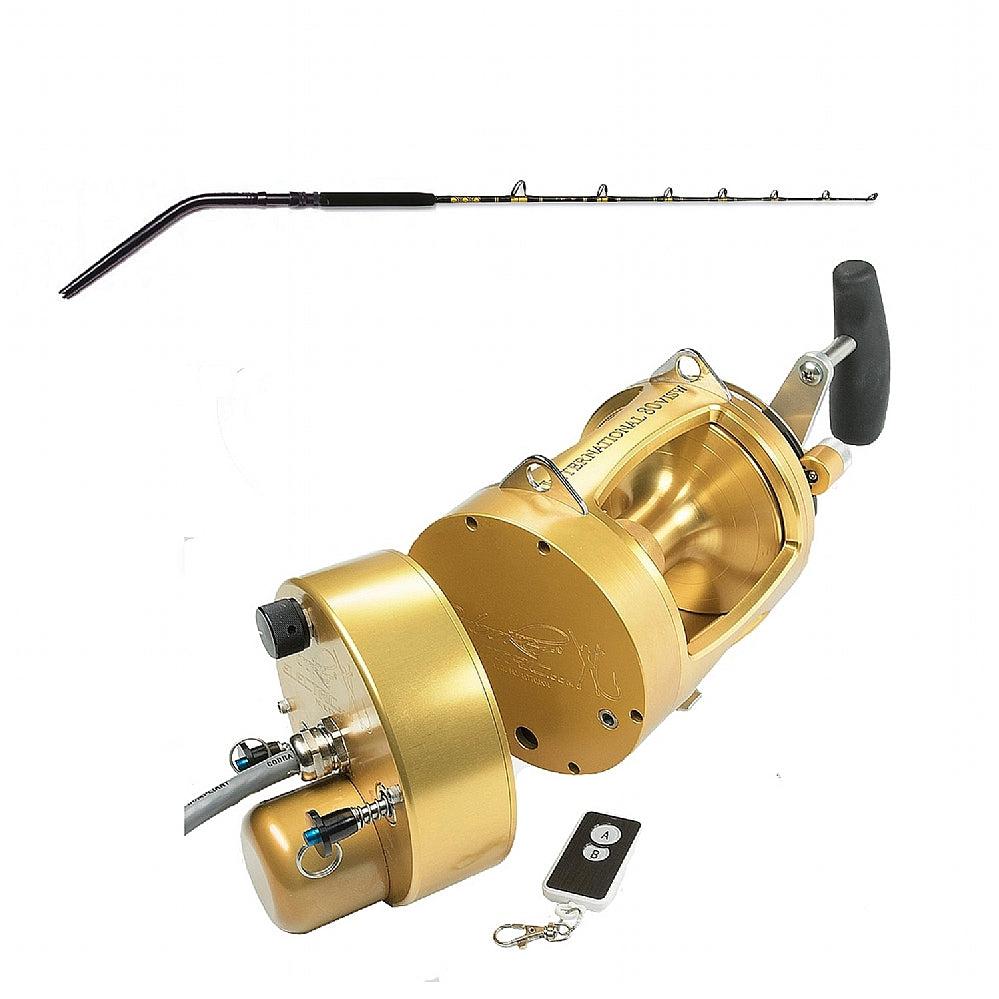 PENN International VI Hooker Electric 80 VISW Detachable Gold with Braid and CHAOS Rodzilla 6-130, SW80 or SW50