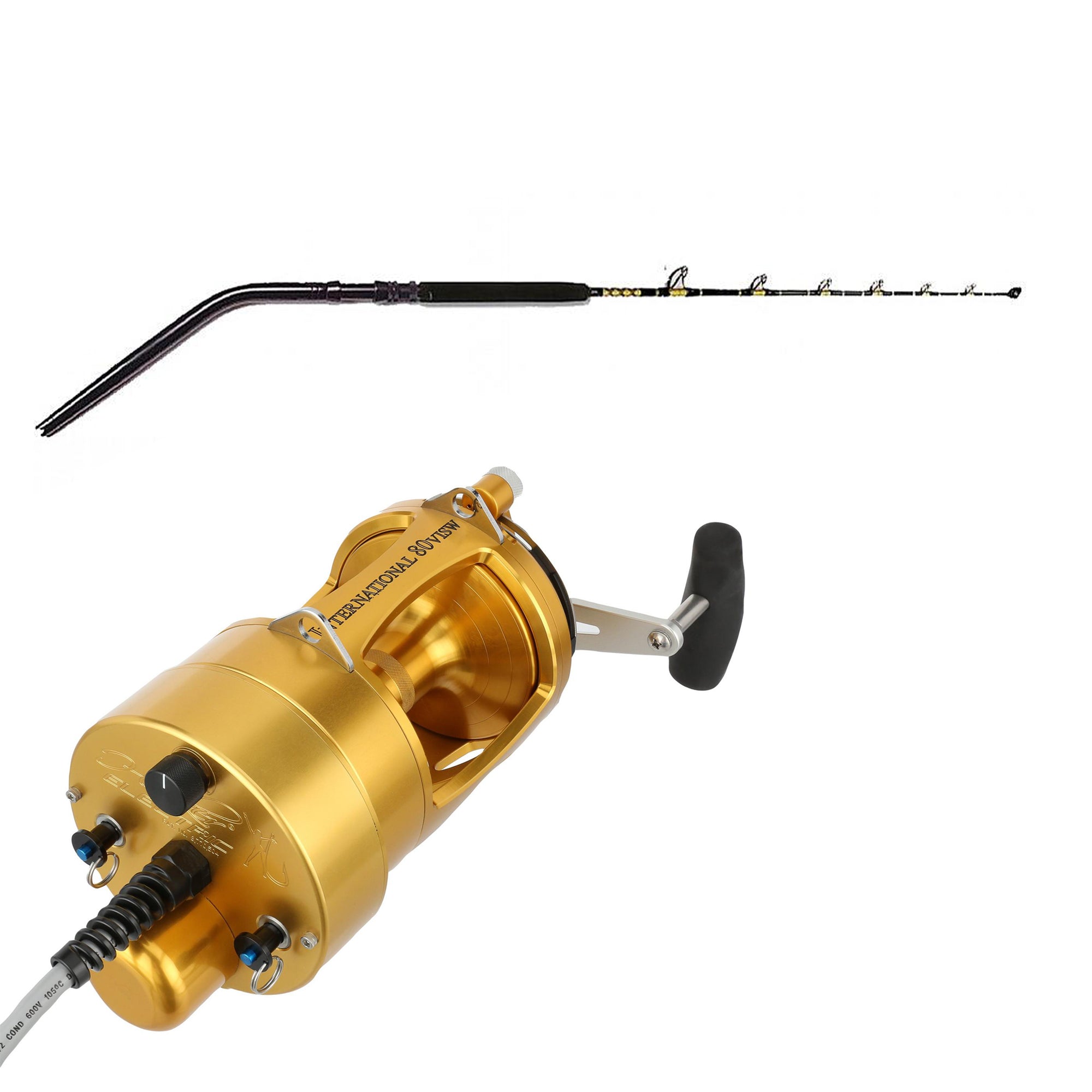 PENN International VI Hooker Electric 80 VISW Detachable Gold with Braid  and CHAOS Rodzilla 6-130, SW80 or SW50 from PENN/CHAOS - CHAOS Fishing