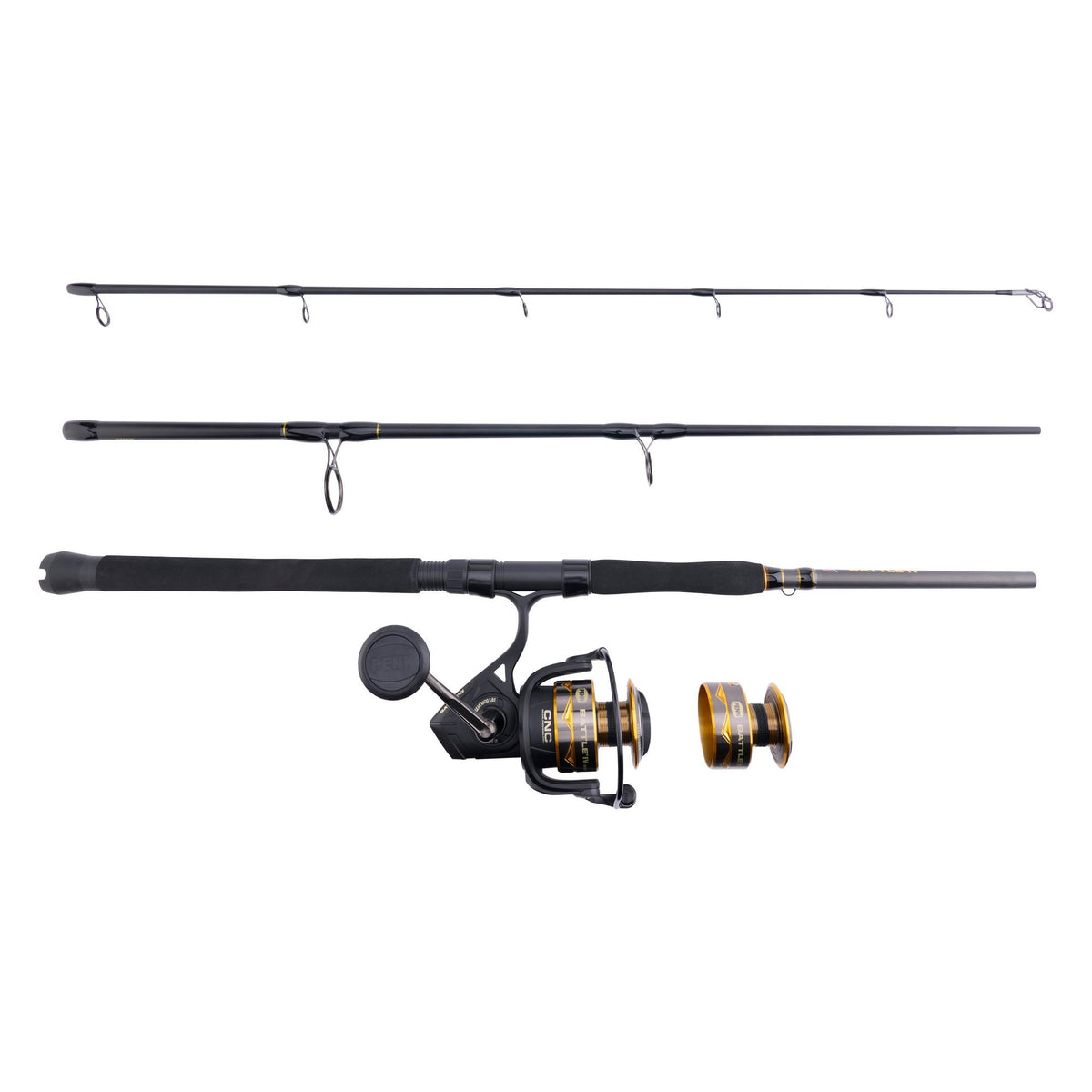 PENN Battle IV 6000 with 7FT Med-Heavy 3pc Travel Spinning Combo