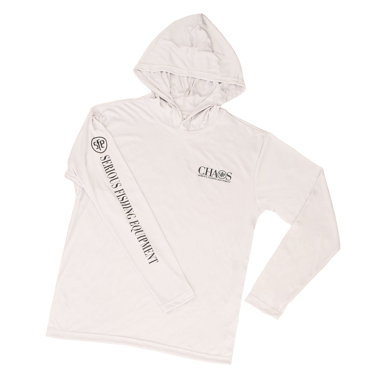 CHAOS "SFE" Logo BW - Xtreme-Tek Long Sleeve Hood