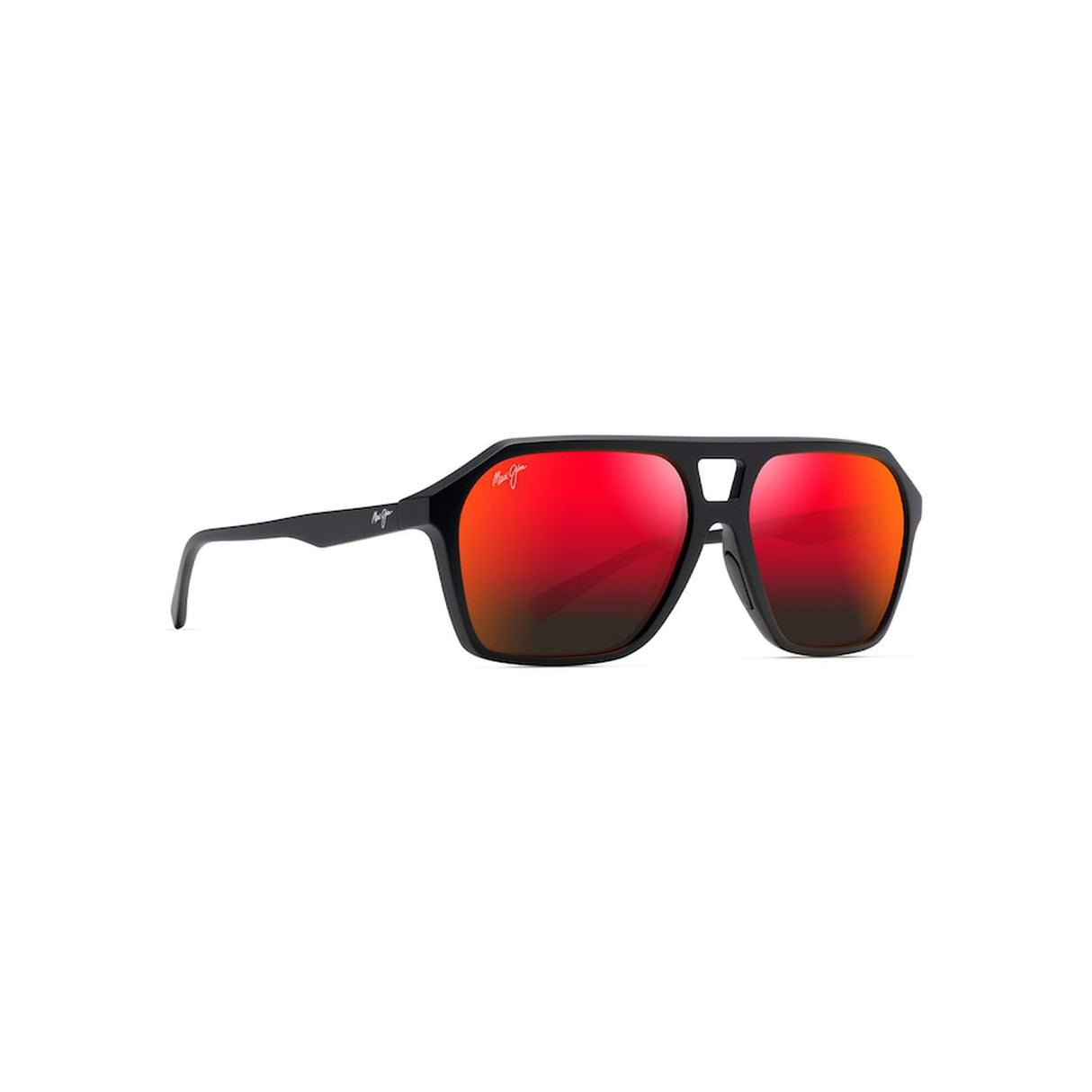 MAUI JIM Wedges Sunglasses Matte Black |  HAWAII LAVA