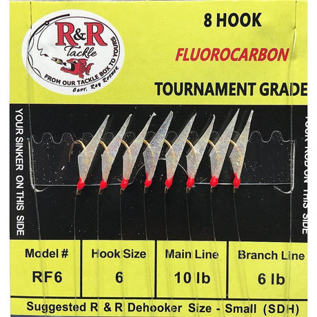 R&R Tackle Fluoro 8 HK Fish Skin Sabiki Rig