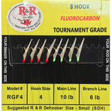 R&R Tackle Fluoro 8 HK Fish Skin Sabiki Rig