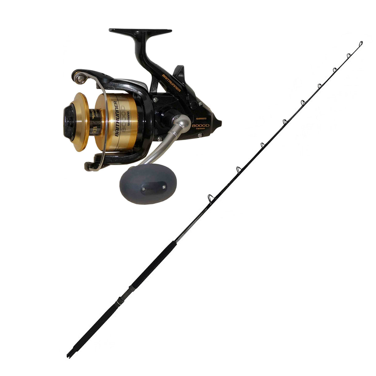 SHIMANO Baitrunner 8000D w/ CHAOS SPC 15-30 BO 7FT Composite Spin SIC Guides