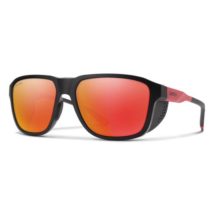 SMITH Embark TNF Matte Black / Horizon Red | ChromaPop Polarised Red Mirror