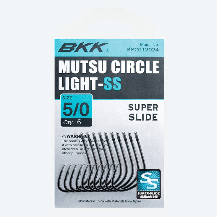 BKK SS Mutsu Circle Light Hook — 7/0# / 4 Per Pack