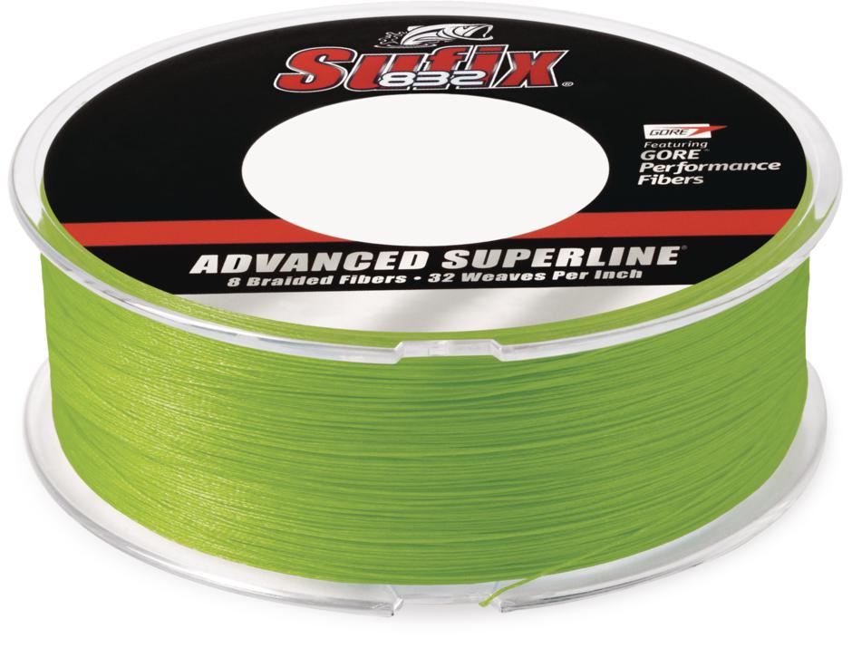  Sufix 832 Braid Line-600 Yards (Neon Lime, 80-Pound