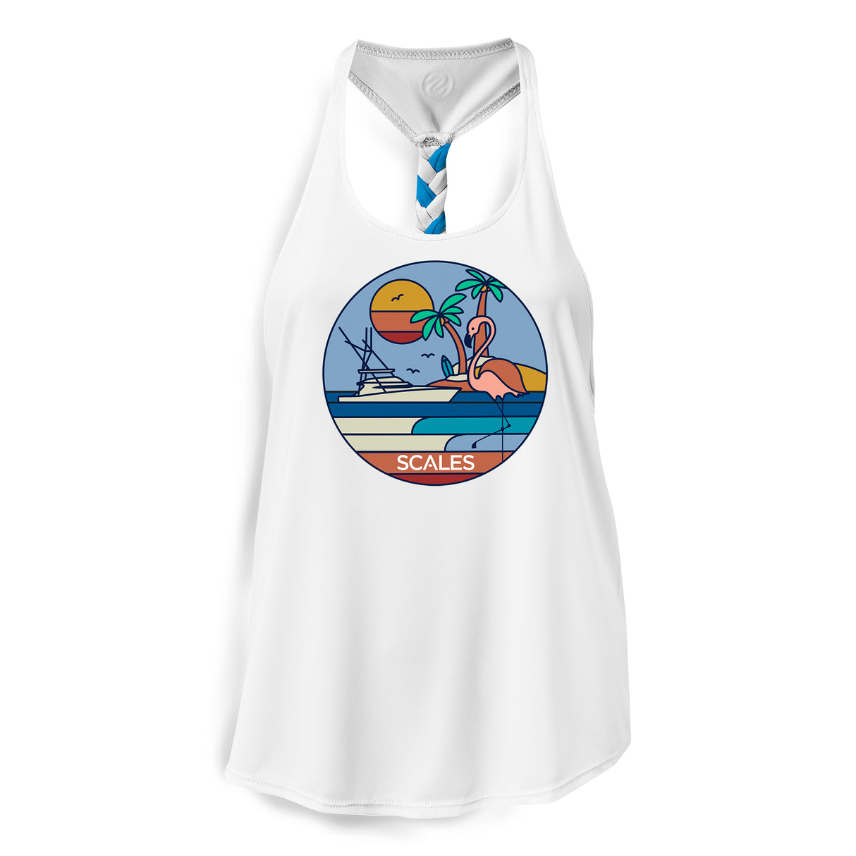 SCALES Sporty Flamingo Womens Performance Tank