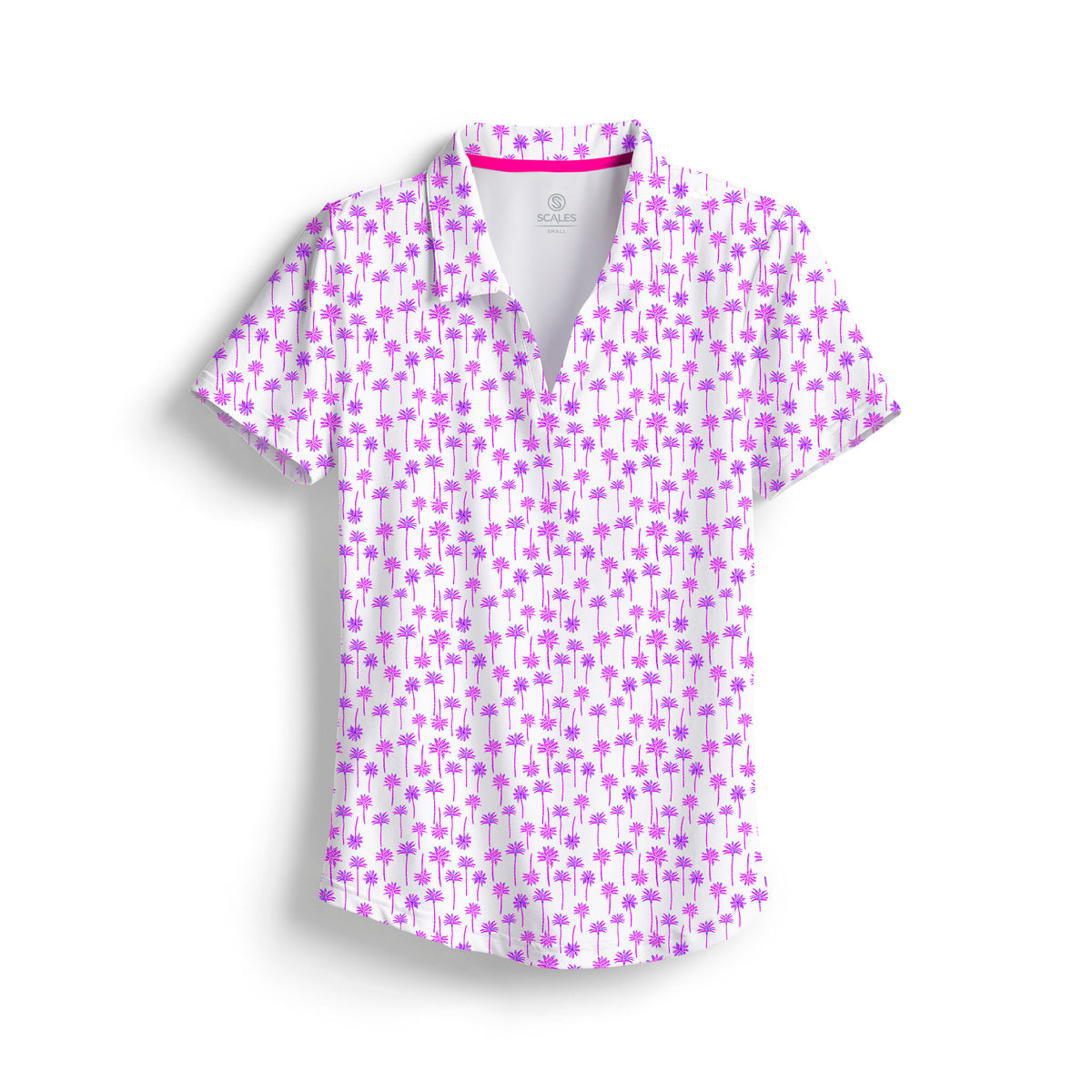 SCALES Palm Shade Womens Short Sleeve Polo