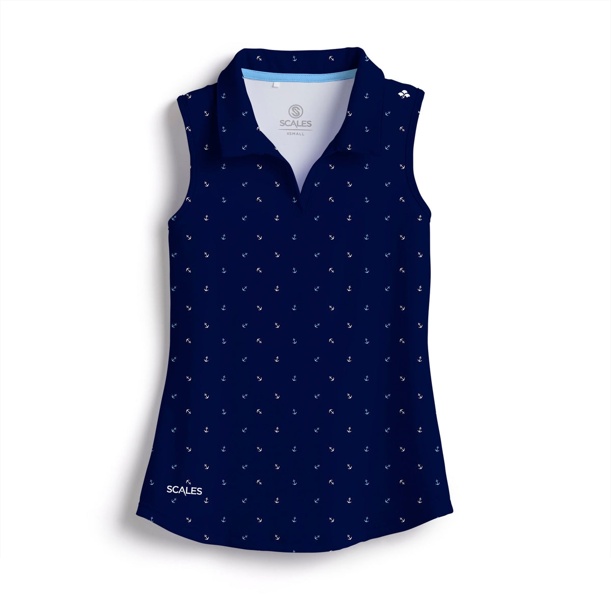 SCALES Anchored Sleeveless Womens Polo