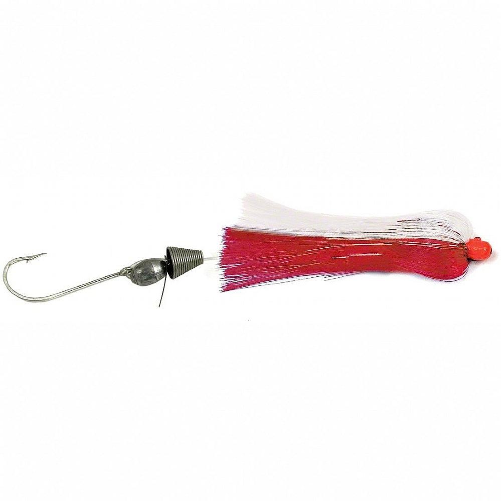 Sea Striker SSBH14RW Ballyhoo Rig, 1/4 oz Head, 1/2 oz Egg Lead, 7/0 Hook, Red/White Sea Striker SSBH14RW Ballyhoo Rig, 1/4 oz Head, 1/2 oz Egg Lead, 7/0 Hook, Red/White