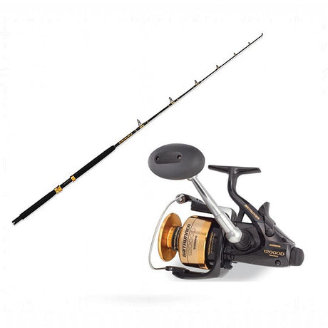 Shimano Baitrunner 12000D spinner Reel with STSP 15-50 7' CHAOS Gold Combo