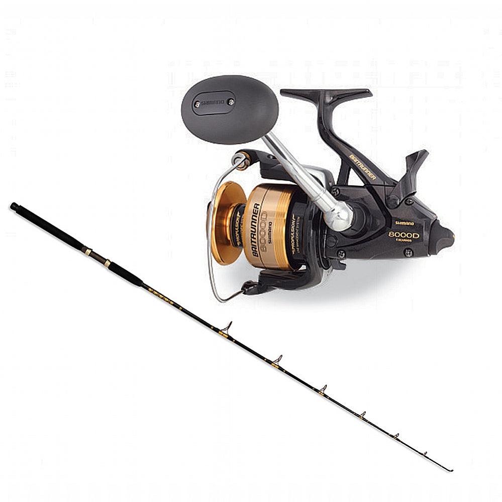 Shimano Baitrunner 8000D spinner Reel with SP 15-30 6&#39;6&quot; CHAOS Gold Combo