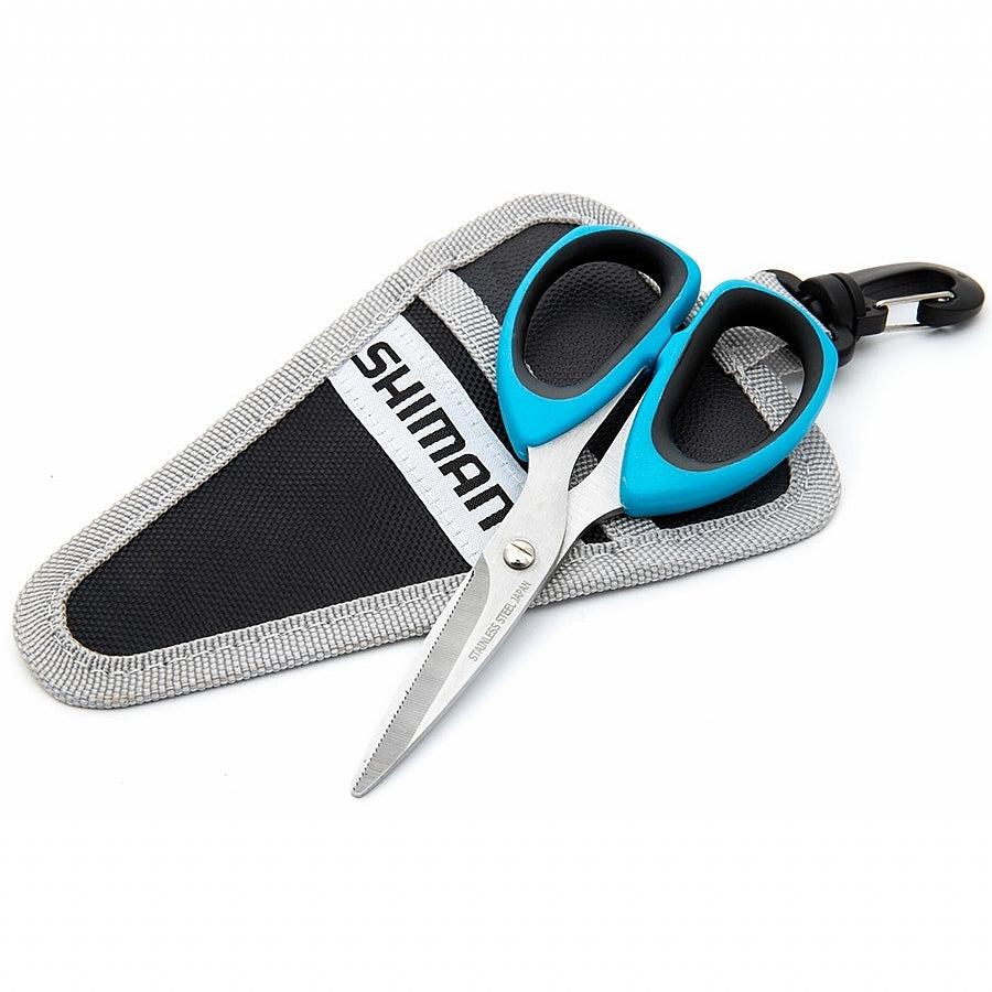 Shimano Brutas Silver Nickel 5&quot; Braid Scissors with Sheath