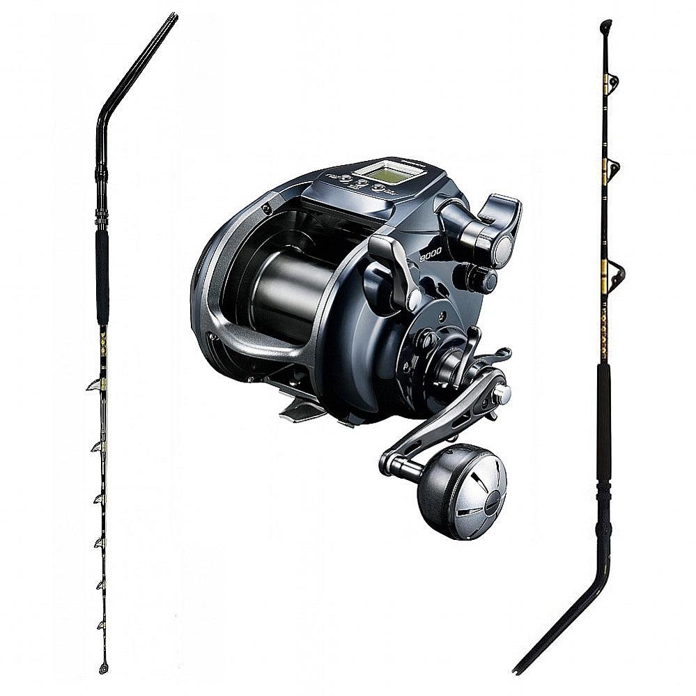 Shimano Forcemaster 9000A Electric Reel with CHAOS SW80 Full Curve Butt Combo