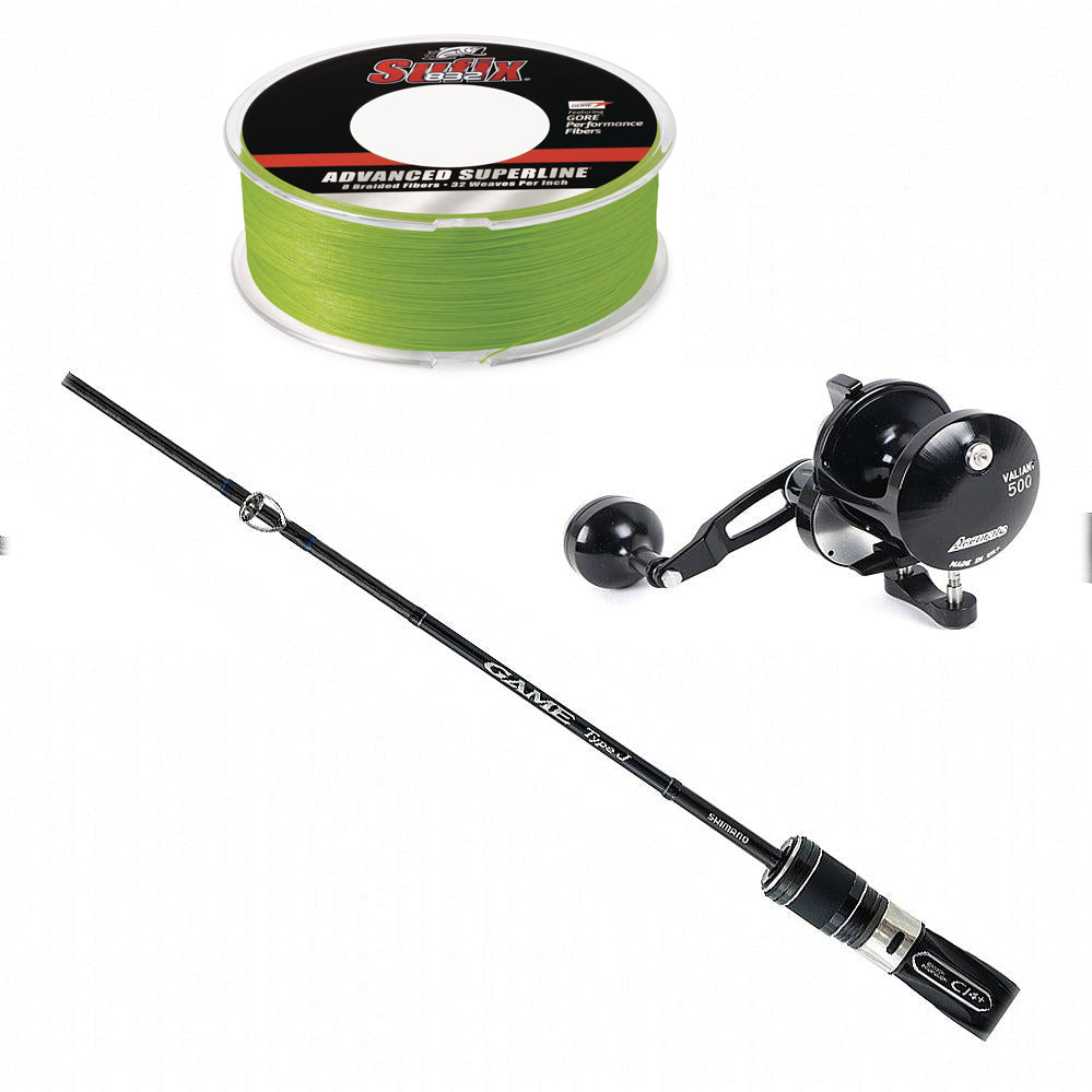 Shimano Game Type J Casting M 6FT w/Accurate Valiant BV-500N Black &amp; SUFIX 832