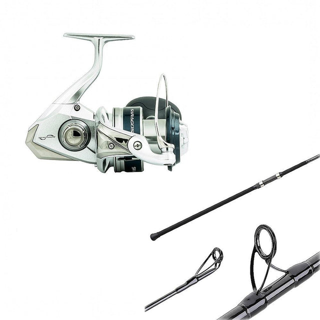 Shimano SARAGOSA SW A 10000PG with Shimano Tiralejo Spinning 110HA 11FT Combo