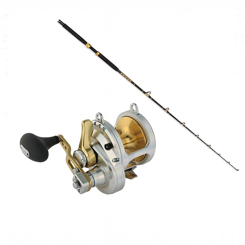 Shimano TALICA 20II Lever Drag 2-Speed with KC 20-40 6&#39;6&quot; Composite CHAOS Gold Combo