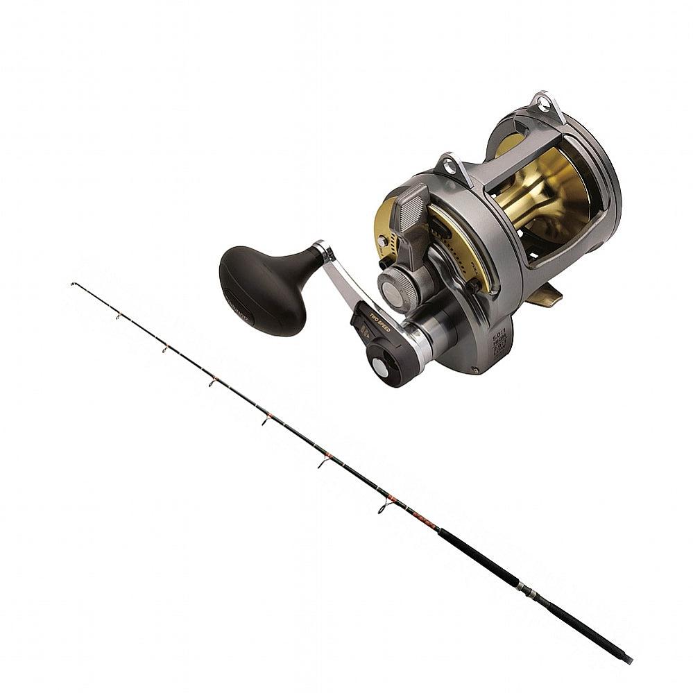 Shimano TALICA 20II Lever Drag 2-Speed with KC 20-40 7&#39; Composite Live Bait Rod Hurricanes Combo