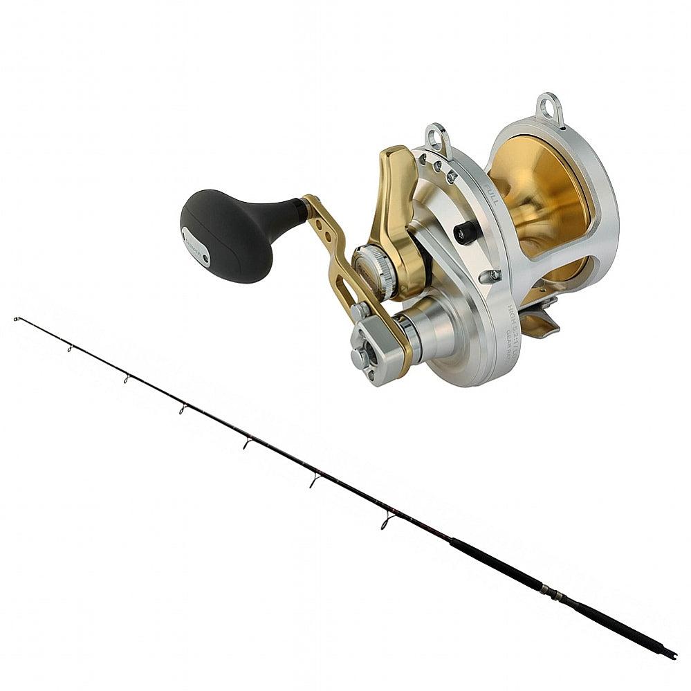 Shimano TALICA 25II Lever Drag 2-Speed with KC 20-40 6'6" Composite CHAOS Gold Combo
