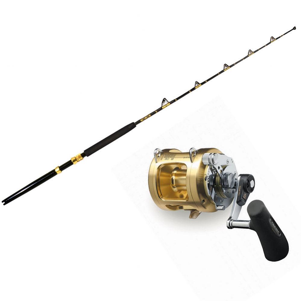 Shimano TIAGRA 30A Reel Spooled with SUFIX Mono + CHAOS STA 30-50 2PC 6FT Rod