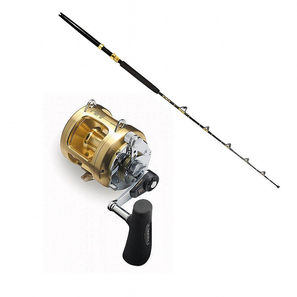 Shimano TIAGRA 30A TROLLING REEL 2 SPD with STA 30-50 6&#39; CHAOS Gold Combo