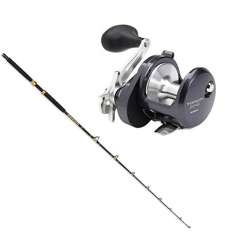 Shimano TORIUM 14 HGA STAR DRAG REEL with K 12-40 6'6" CHAOS Gold Combo