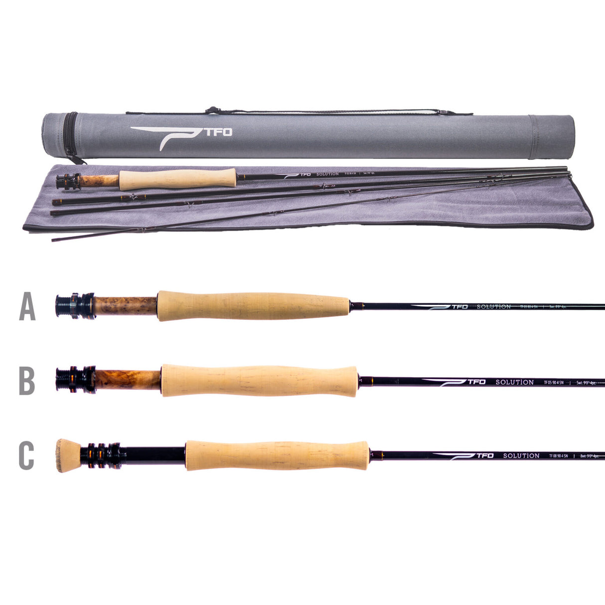 Temple Fork Outfitters 9FT0IN 5wt 4pc Solution Fly Fishing Rod with Case