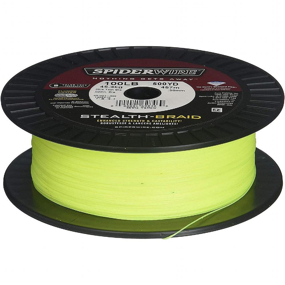 Spiderwire - Stealth Braid, Hi-Vis Yellow - 10 lb, 300 Yards