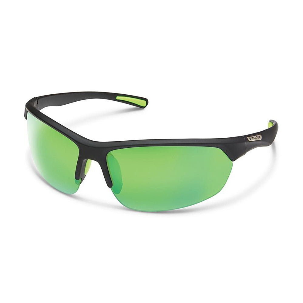 Suncloud Slice Sunglasses Matte Black - Green Mirror